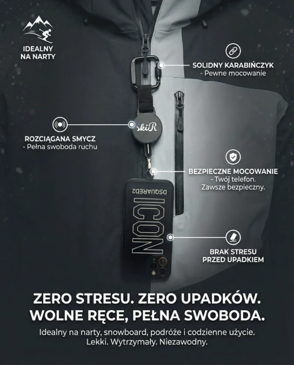 SKIR - Zwijana linka Anti-Drop do Telefonu