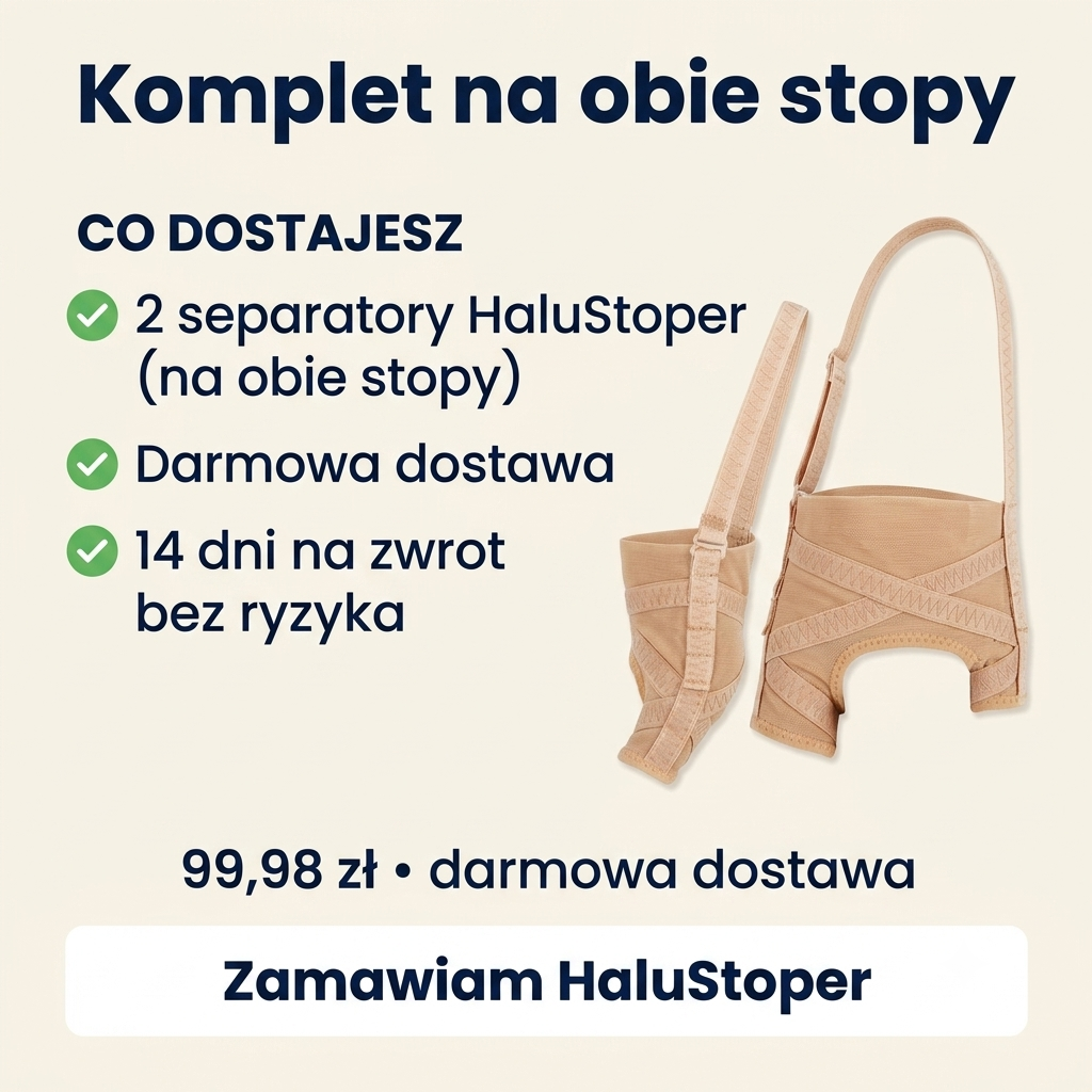 Komplet HaluStoper na obie stopy, 2 separatory, darmowa dostawa