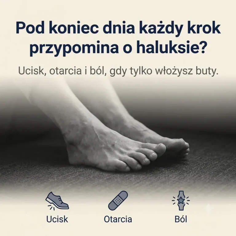 Pod koniec dnia każdy krok przypomina o haluksie, ucisk, otarcia i ból, gdy włożysz buty